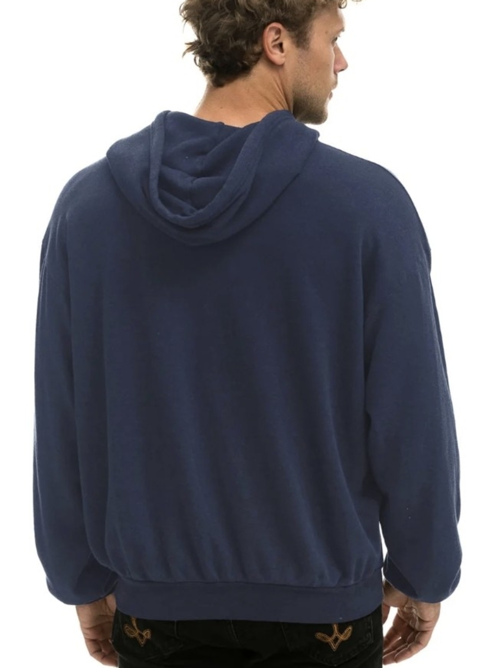 Navy Striped Hoodie Sweatshirt - Women - Picture 4 of 6